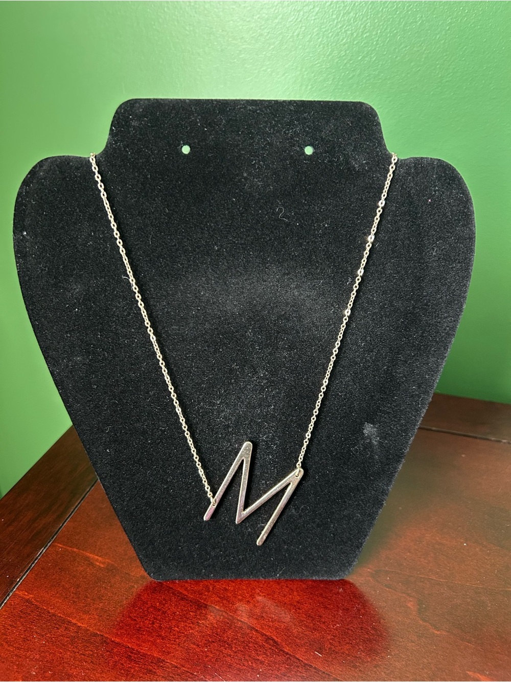 Gold 'M' Initial Pendant Necklace - Women Jewelry